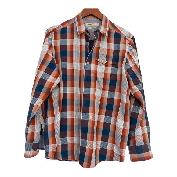 Tommy Bahama Modern Fit Plaid Cotton Silk Medium - Picture 1 of 7